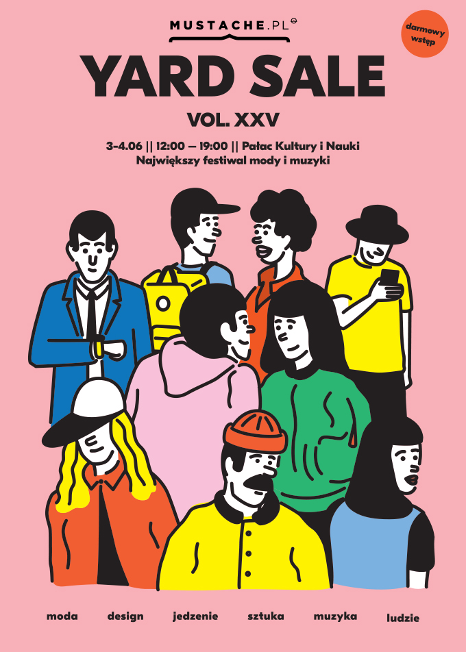 1 mustache yard sale